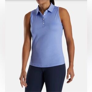 FootJoy Women's Sleeveless Polo Top - Blue